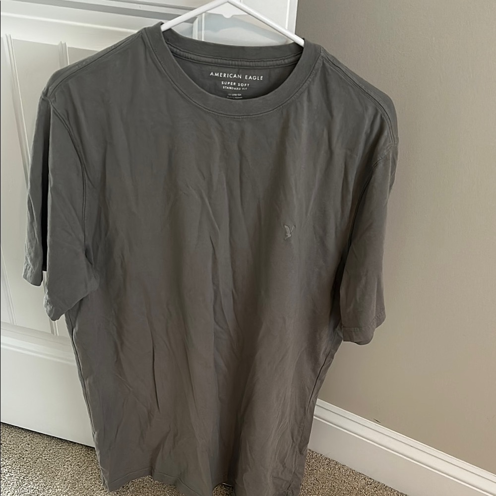 American Eagle Outfitters Short Sleeve Crew Tee — Charcoal Gray